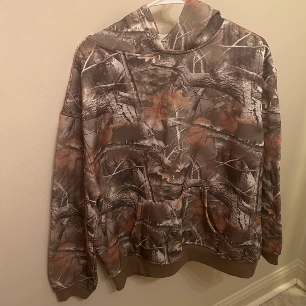 Orange Kiss Essentials Camouflage Hoodie